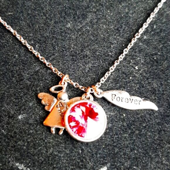 Womans  Friends  Forever Angel  Silver Plated Rope‎ Chain - Picture 3 of 5